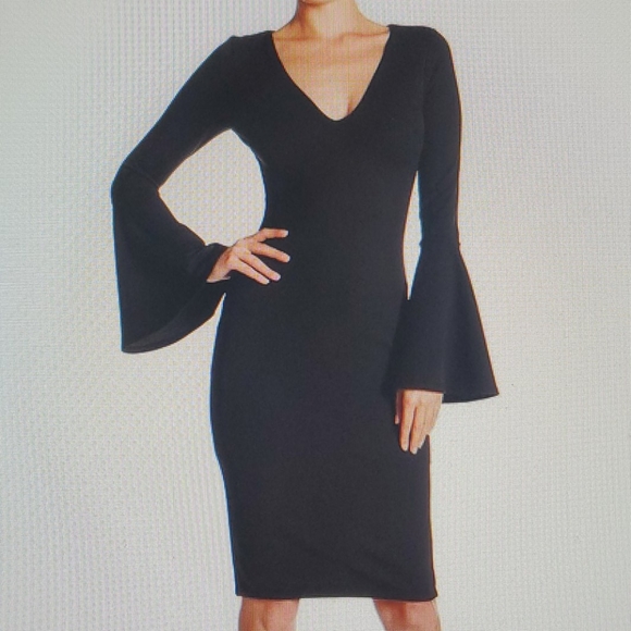 Just Me Dresses & Skirts - 🔥 Black Bell Sleeve Dress